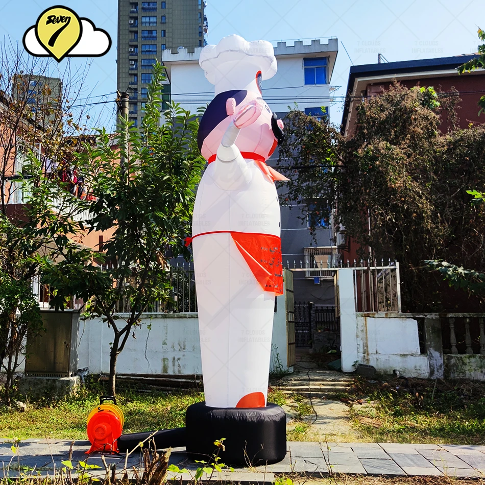 Inflatable Advertising Restaurant Chef Man Sandwish Shaurma Fast-Food Shop Balloon Air Dancers Tacos Traditional Mexican Burrito 4
