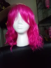 MSIWIGS-Peluca de cabello sintético flequillo lateral para mujer