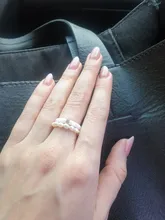 FFLACELL alta calidad Natural de agua dulce perla Multi-Cuentas anillo dedo joyería continuo círculo minimalista anillo de fiesta joyería