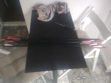 Flechas de fibra de vidrio para caza, pluma de flecha blanca para arco recurvo, tiro con arco, 31 pulgadas de diámetro, 6mm, 3 pulgadas, 2 Rojas, 1, 6 uds./12 Uds.