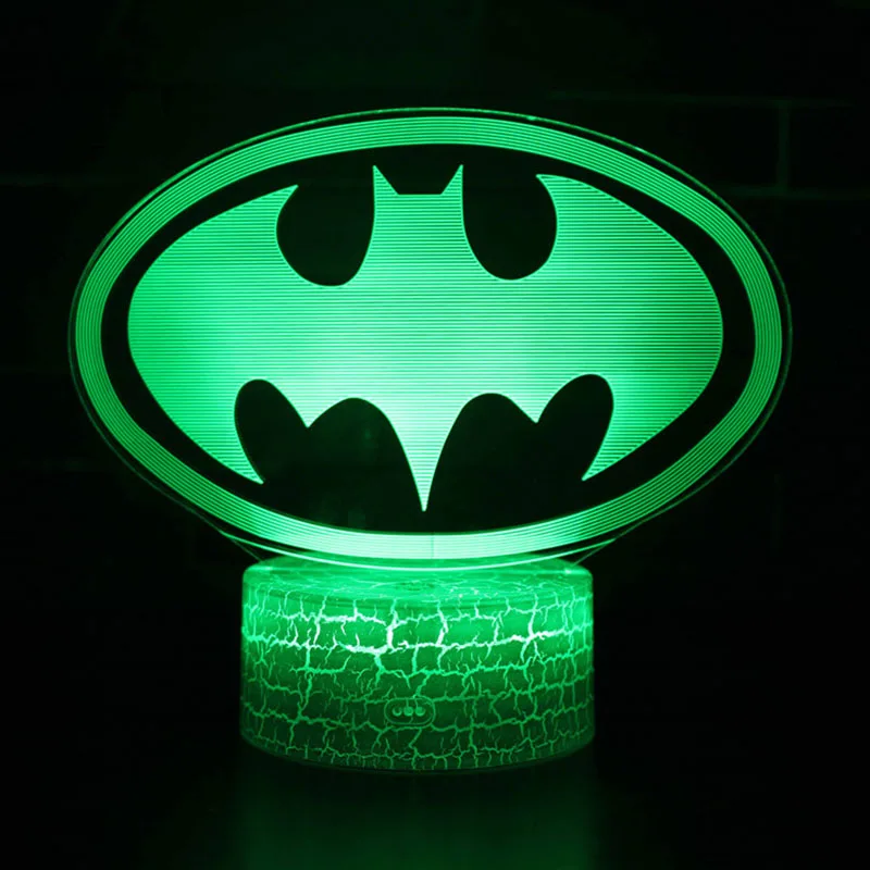 

Superhero Night Lights Batman Logo Model LED Lamp Kids Bedroom Decoration Batman Lights With Remote Control For Kids Christmas