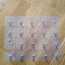 Colgadores de pared de puerta autoadhesivos transparentes para 20 piezas, ganchos de succión de carga pesada, ventosa de taza para cocina y baño