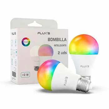 

Smart Light bulb Flux's LED Wi-fi E27 10W Multicolour (2 pcs)