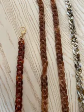 Bolso de hombro de plástico con correa acrílica para mujer, colores variados, 1,5 cm x 2cm