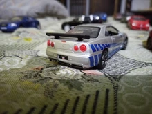Nissan GT-R R34 de alta calidad, 1:36, coche deportivo, modelo de aleación, modelo de metal simulado extraíble, juguetes, regalos para niños, Envío Gratis