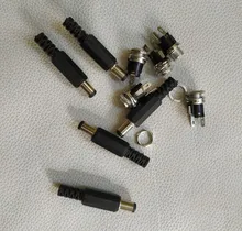 Fuente de alimentación de 5,5mm x 2,1mm, 5,5x2,1 CC, Conector de clavija + adaptador de Terminal de montaje de Panel de Metal hembra, enchufe, conectores DC
