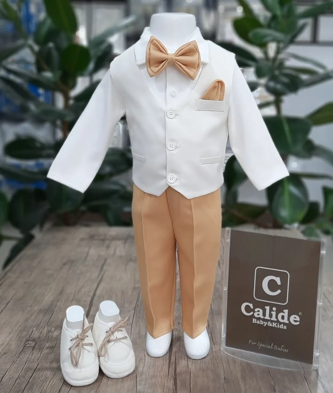 

Baby Boys Clothing Newborn Wedding Marriage Costum Suit Tuxedo Baptism Set Shirt Vest Bow Tie Shoes 7 Piece 3 - 6 Months 62 cm