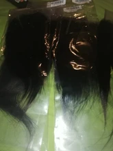 Extensiones de pelo peruano con malla, accesorio capilar liso de 2x6 con cierre de encaje y nudos blanqueados, Color Natural Remy