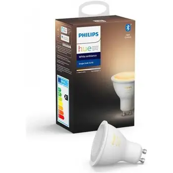 

Lighting Hue White Ambiance LED spotlight single connected, dimmable, attack GU10, 6 W, 1 piece, version 2019 PHILIPS27.02