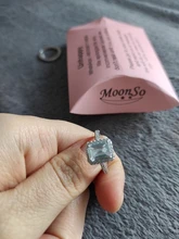 Conjunto de anillos de boda para mujer, de lujo, Plata de Ley 925, grande, compromiso, dedo africano, regalo de Navidad, joyería R4428