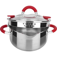 1 шт. 20/24 см двойным дном Нержавеющая сталь кастрюля немагнитные Пособия по кулинарии, кастрюля для супа, многоцелевой посуда кастрюля с антипригарным покрытием