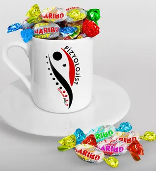 

Personalized Fizyolojist Turkish coffee Cup and Haribo Candy Gift Seti-1