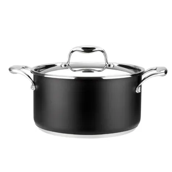 

Casserole with lid Magefesa Prisma 28 cm Black