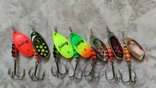 Lures Pike Bait Fishing-Lure Treble-Hooks 15g Spoon Metal Arttificial-Bass 