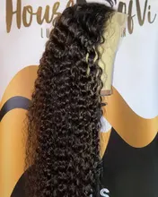 Peluca Frontal de encaje con ondas al agua, cabello humano Sdamey 13 × 360 × 6, encaje rizado profundo, Frontal, brasileña, 28, 30, 40 pulgadas, 4x4, cierre, 4/13