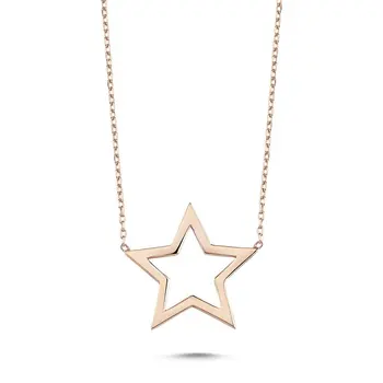 

Angemiel 925 Silver Star Necklace-Rose Gold Plated
