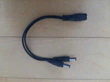 Cable divisor de potencia de 2,1x5,5mm para cámara CCTV, accesorios de seguridad DVR, tira de luz LED, CC 1 hembra a 2 macho