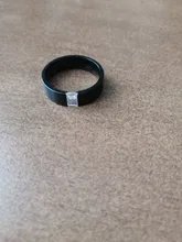 Carofeez-Anillo de piedras de imitación tipo circón para hombre y mujer, joyería negra, accesorios para amantes