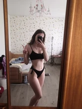 Bikini acolchado con realce para Mujer, traje de baño de dos piezas con lazo lateral, cintura alta, 2021