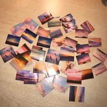 Papel de paisaje de Crepúsculo, Mini diario Kawaii, pegatinas de caja, álbum de recortes, diario de escamas, papelería