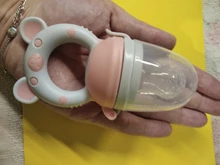 Chupete con mango de oso para bebé, alimentador de silicona de grado alimenticio PP, mordedor de tetina para entrenamiento de leche, fruta fresca, 1 Uds.