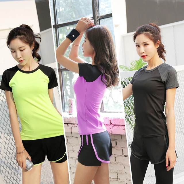 3pcs Women's Quick Dry Sports T-Shirt, Solid Color Athletic Short Sleeve  Tops For Running Training Gym Workout, Women's Tops