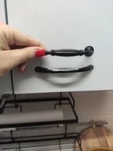 PQB-tiradores para mobiliario Pomos y tiradores de armario, manijas cajón de cocina, tiradores de armario, pomos de armario, color negro