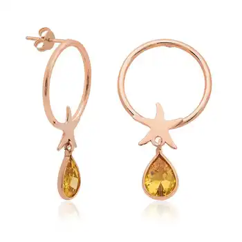 

Merve Silver Silver Cubic Zirconia Sea Star Earrings