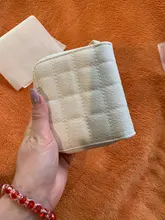 Billeteras cortas de piel sintética para mujer, carteras a cuadros, tarjetero de nobuk, cartera pequeña con cremallera, monedero