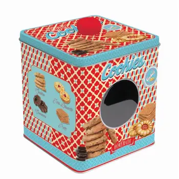 

Metal box with window-red Cookies