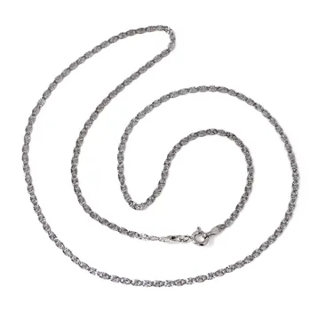 

White gold chain 18k solid diamond 40cm. Width 2mm. Closure reasa