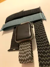 Correa de nailon trenzado para Apple watch, correa elástica de 44mm, 40mm, 38mm y 42mm, serie iWatch 3, 4, 5, se, 6