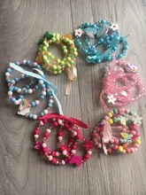 Suéter con dibujos de flores y animales para niños, pulsera infantil, regalo, 3 uds., cp2650