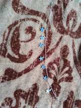2019 nueva moda luminosa playa vientos azul estrella pentagonal borla tobillera cadena tobilleras para mujer Sandalias pies descalzos 4g