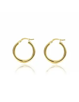 

Silver earrings Hoops earrings Smooth round 21 (15) x3 mm