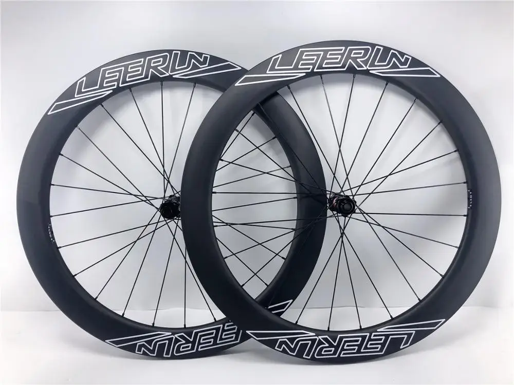 

LEERUN High quality carbon wheels disc brake 700c Clincher road bike bicycle wheels super light carbon wheelset Support DPD UPS