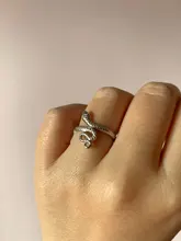 CANNER 925 anillos de plata esterlina para mujeres bonita serpiente apertura redonda anillo de plata 925 de joyería fina minimalista regalo anillos