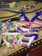 Bañador estampado para niñas de 2 a 16 años, conjunto de bikini para niños, con volantes, para la playa