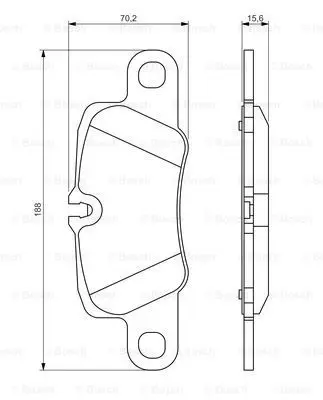 Колодки дисковые задние Porsche Panamera 3.6/4.8S/4.8Turbo 10 BO