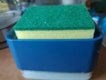 Pump-Dispenser-Box Container Sponge-Holder Soap Liquid Home-Cleaner Kitchen-Dish 