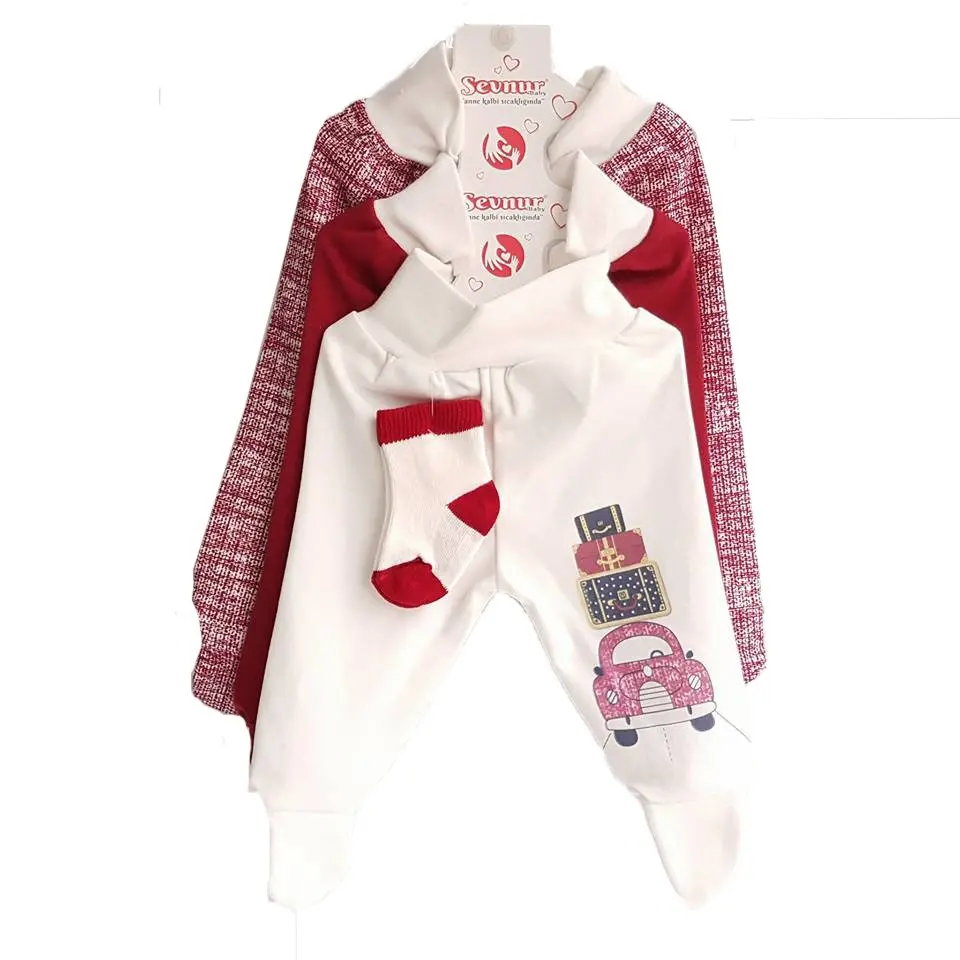 

Socks Gift Red 3 PCs Trolley Tek Bottom Set