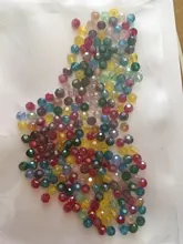 3 4 6 8mm espaciador redondo perlas de vidrio para fabricación de joyería Diy accesorios de colores de cristal facetado perlas al por mayor Z174