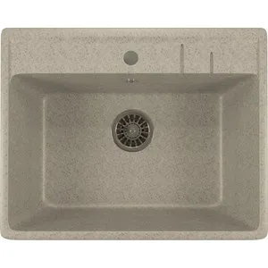 

Kitchen sink mixline ml-gm15 55x49 gray 310 (4630030633761)