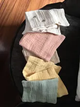 5 uds Toalla de Cara de Bebé de tela de toalla de baño del bebé del pañuelo de algodón Burp paño suave y absorbente gasa jardín paño o 1 Uds