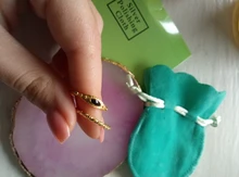 LouLeur Plata de Ley 925 auténtica negro circonita con forma de ojo anillos minimalista mujer de oro anillos de apertura para las mujeres joyería de moda regalos