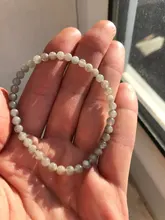 Lingxiang 4/6/8/10/12mm gris Natural moonstone cuentas labrador pulsera de cuentas hecha a mano para los hombres y las mujeres