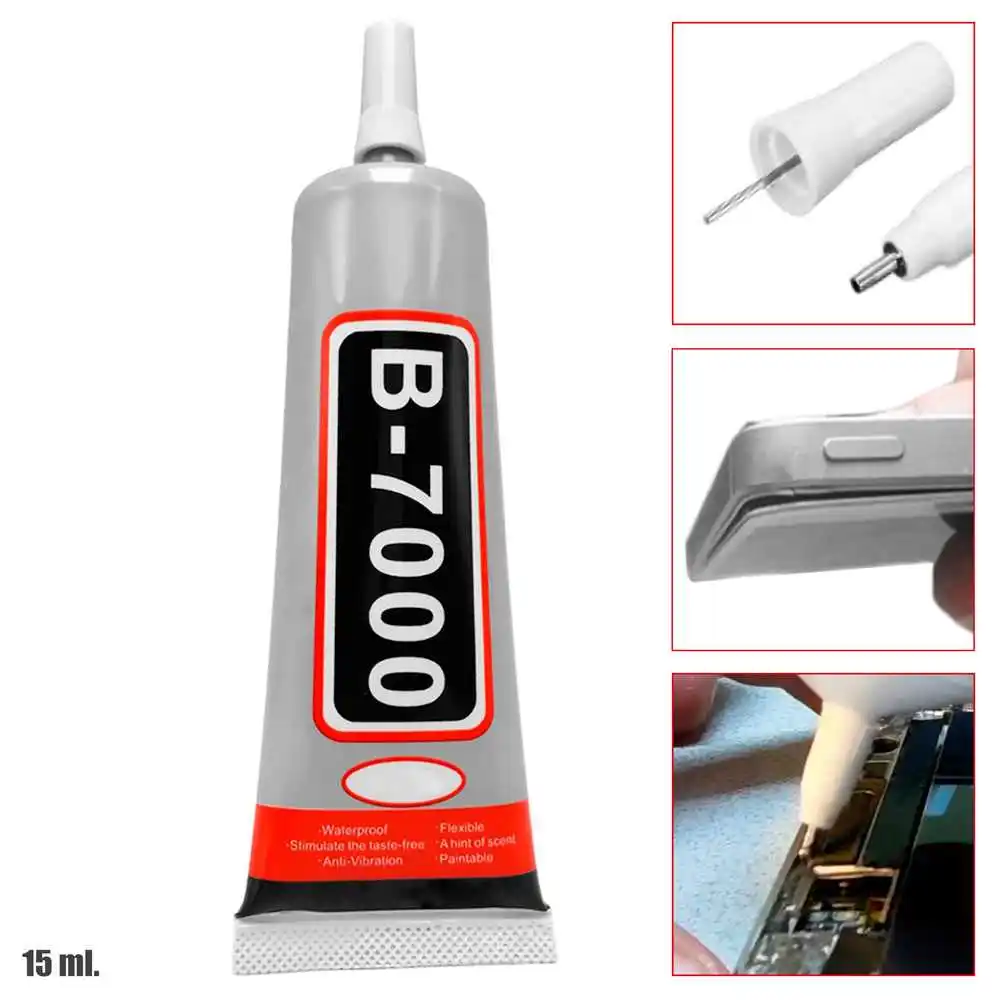 Pegamento Universal Adhesivo B-7000 15ml Para Pegar Pantalla LCD Tactil Moviles Tablets Industrial Joyas Ceramica DIY