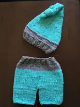 Traje de punto de ganchillo para recién nacido, accesorios para fotografía
