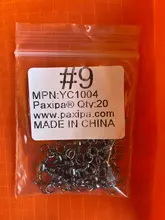 20 piezas giratorio de 3 vías para pesca con conector de peces, señuelo para anzuelo, accesorios de aparejos