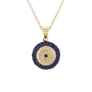 

Evil eye Gold Necklace 01-330-KSNY047